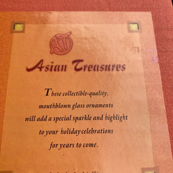 Asian Treasures mouthblown glass ornament - Picture 5 of 6